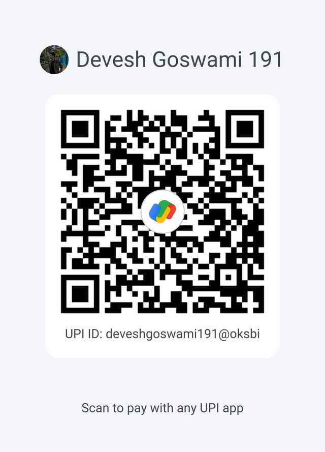 UPI QR code for Devesh Goswami